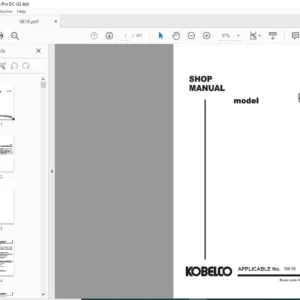 KOBELCO SK16 SHOP MANUAL - PDF DOWNLOAD