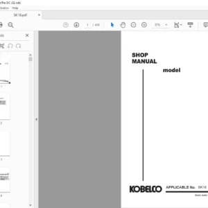 KOBELCO SK18 SHOP MANUAL - PDF DOWNLOAD