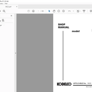 KOBELCO SK22 SHOP MANUAL - PDF DOWNLOAD
