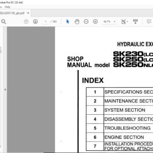 KOBELCO SK230(LC)-6E SK250(LC)-6E(S) SK250NLC-6ES HYDRAULIC EXCAVATOR SHOP MANUAL- PDF DOWNLOAD
