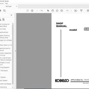KOBELCO SK25SR SHOP MANUAL - PDF DOWNLOAD