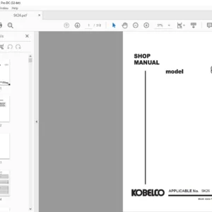 KOBELCO SK26 SHOP MANUAL - PDF DOWNLOAD