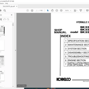 KOBELCO SK330v1 SK330LCVI SK330NLCVI HYDRAULIC EXCAVATOR SHOP MANUAL - PDF DOWNLOAD