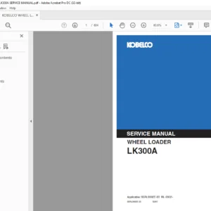 KOBELCO WHEEL LOADER LK300A SERVICE MANUAL - PDF DOWNLOAD