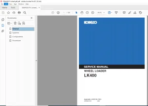 KOBELCO WHEEL LOADER LK400 SERVICE MANUAL - PDF DOWNLOAD