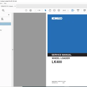 KOBELCO WHEEL LOADER LK400 SERVICE MANUAL - PDF DOWNLOAD