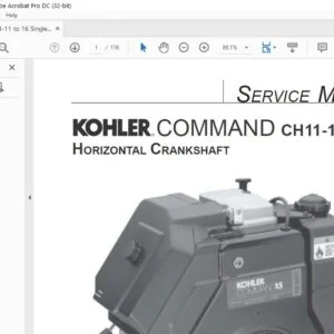 KOHLER ENGINE COMMAND CH11-16 HORIZONTAL CRANKSHAFT SERVICE MANUAL
