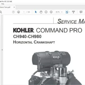 KOHLER ENGINE COMMAND PRO CH940-CH980 HORIZONTAL CRANKSHAFT SERVICE MANUAL