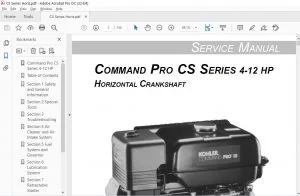 KOHLER ENGINE COMMAND PRO CS SERIES 4-12 HP HORIZONTAL CRANKSHAFT SERVICE MANUAL