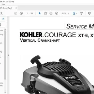 KOHLER ENGINE COURAGE XT-6 XT-7 VERTICAL CRANKSHAFT SERVICE MANUAL