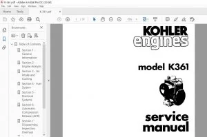 KOHLER ENGINE K361 SERVICE MANUAL