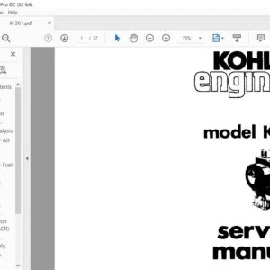 KOHLER ENGINE K361 SERVICE MANUAL