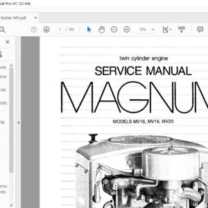 KOHLER ENGINE MAGNUM MV16 MV18 MV20 SERVICE MANUAL
