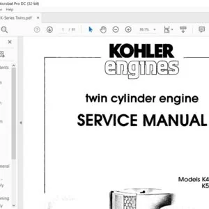 KOHLER ENGINE twin cylinder engine K482 K532 K582 K662 SERVICE MANUAL