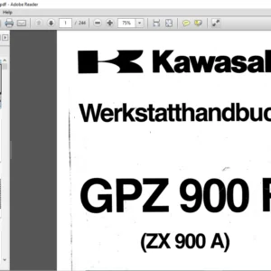 Kawasaki GPZ 900 R (ZX900 A) Werkstatthandbuch Manual - PDF DOWNLOAD (German)