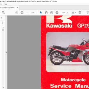 Kawasaki GPz900R Motorcycle Service Manual - PDF DOWNLOAD