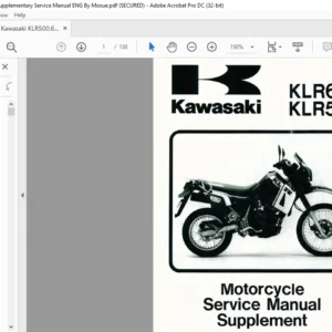 Kawasaki KLR650 KLR500 Motorcycle Service Manual - PDF DOWNLOAD