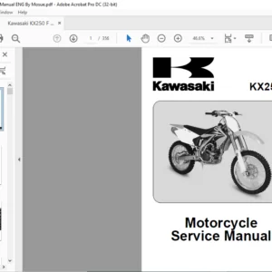 Kawasaki KX250F Motorcycle Service Manual - PDF DOWNLOAD