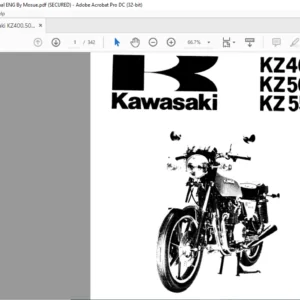Kawasaki KZ400,500,550 Motorcycle Service Manual - PDF DOWNLOAD