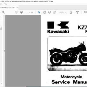 Kawasaki KZ750 Four Motorcycle Service Manual - PDF DOWNLOAD