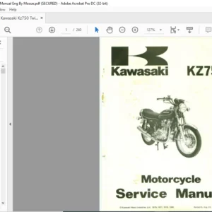Kawasaki KZ750 Motorcycle Service Manual - PDF DOWNLOAD