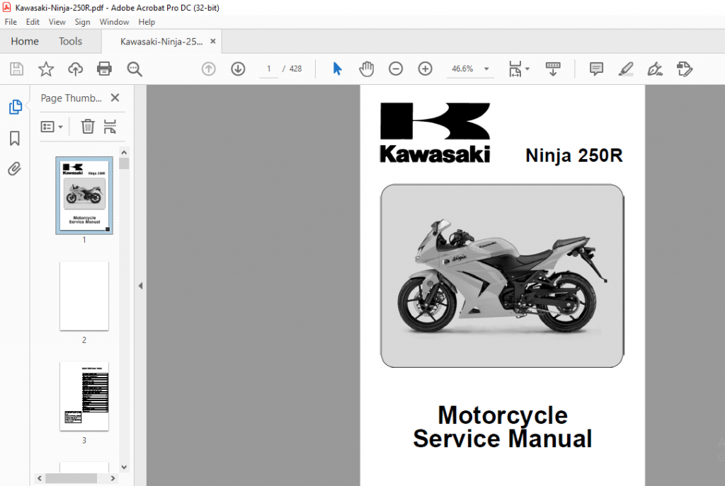 Kawasaki Ninja 250R Motorcycle Service Manual 1 1024x687 