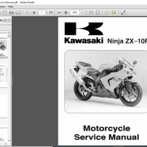 Kawasaki Ninja ZX-10R Motorcycle Service Manual - PDF DOWNLOAD