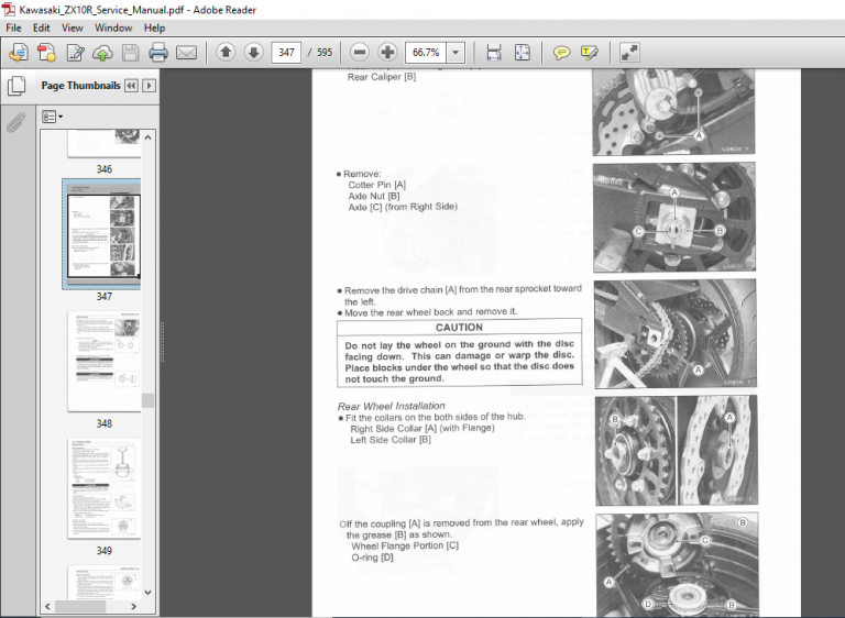 Kawasaki Ninja ZX-10R Motorcycle Service Manual - PDF DOWNLOAD ...