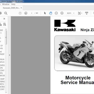 Kawasaki Ninja ZX-6R Motorcycle Service Manual - PDF DOWNLOAD