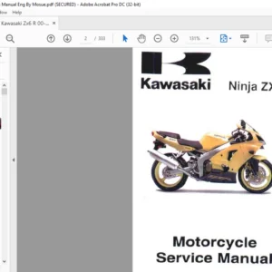Kawasaki Ninja ZX-6R Motorcycle Service Manual - PDF DOWNLOAD