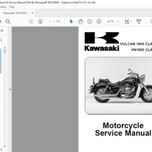 Kawasaki VULCAN 1600 CLASSIC VN 1600 CLASSIC Motorcycle Service Manual - PDF DOWNLOAD