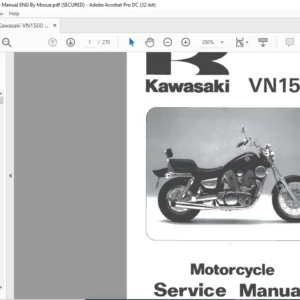 Kawasaki VULCAN 2000 VN2000 Motorcycle Service Manual - PDF DOWNLOAD