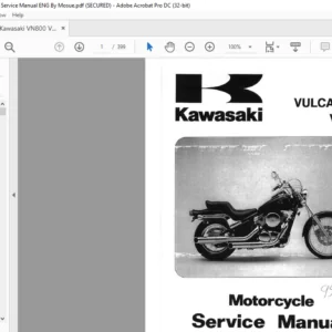 Kawasaki VULCAN 800 VN800 Motorcycle Service Manual - PDF DOWNLOAD