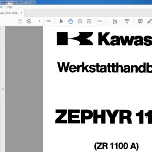 Kawasaki ZEPHYR 1100 (ZR 1100 A) Werkstatthandbuch Manual - PDF DOWNLOAD (GERMAN)