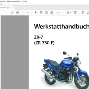 Kawasaki ZR-7 (ZR 750-F) Werkstatthandbuch Manual - PDF DOWNLOAD