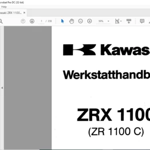 Kawasaki ZRX 1100 (ZR 1100 C) Werkstatthandbuch Manual - PDF DOWNLOAD (GERMAN)