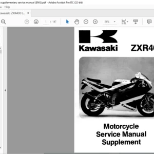 Kawasaki ZXR400 Motorcycle Service Manual Supplement - PDF DOWNLOAD