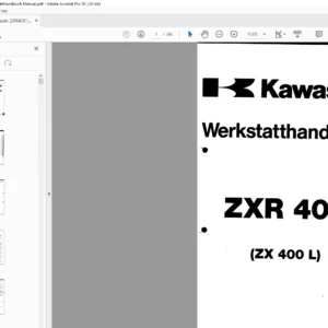 Kawasaki ZXR400 (ZX 400 L) Werkstatthandbuch Manual - PDF DOWNLOAD (GERMAN)