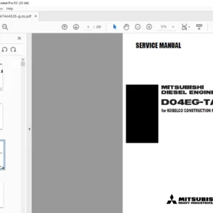 Kobelco 140SRLC-3 Hydraulic Excavator Engine Manual - PDF DOWNLOAD