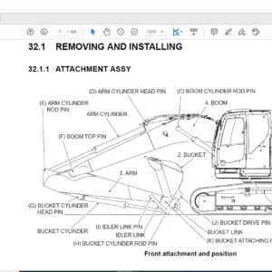 Kobelco 230SRLC-3 Hydraulic Excavator Disassembling & Assembling Manual - PDF DOWNLOAD