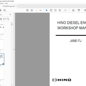 Kobelco 260SRLC-3 Hydraulic Excavator Engine Manual - PDF DOWNLOAD
