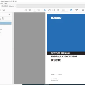 Kobelco K903C Hydraulic Excavator Service Manual - PDF DOWNLOAD