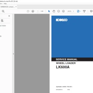 Kobelco LK600A Wheel Loader Service Manual - PDF DOWNLOAD