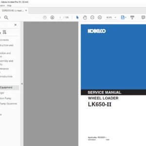 Kobelco LK650-II Wheel Loader Service Manual - PDF DOWNLOAD