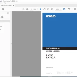 Kobelco LK700 LK700.A Wheel Loader Service Manual - PDF DOWNLOAD