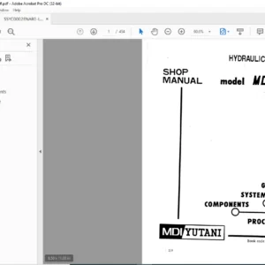 Kobelco MD320B Hydraulic Excavator Shop Manual - PDF DOWNLOAD