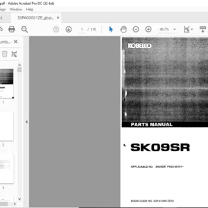 Kobelco SK09SR Parts Manual - PDF DOWNLOAD