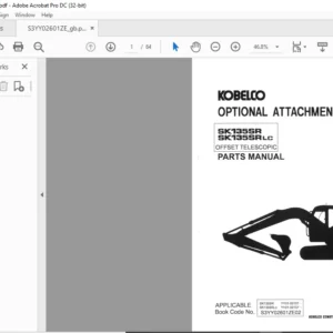 Kobelco SK135SR SK135SRLC Optional Attachments Parts Manual - PDF DOWNLOAD