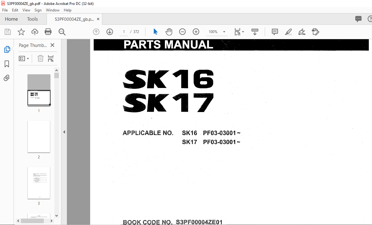 Kobelco Sk16 Sk17 Parts Manual Pdf Download Heydownloads Manual Downloads