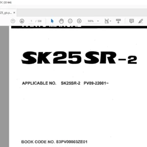 Kobelco SK25SR-2 Parts Manual - PDF DOWNLOAD